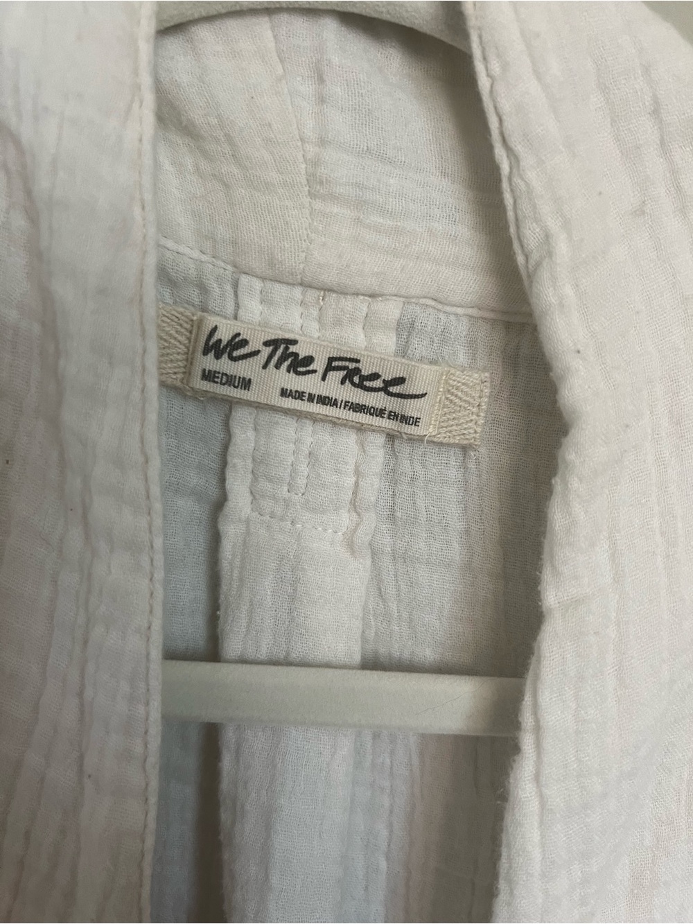 We The Free Off-White Textured Button-Up